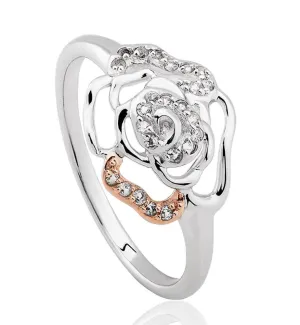 Clogau Jewellery Clogau Royal Roses Sterling Silver White Topaz Ring D