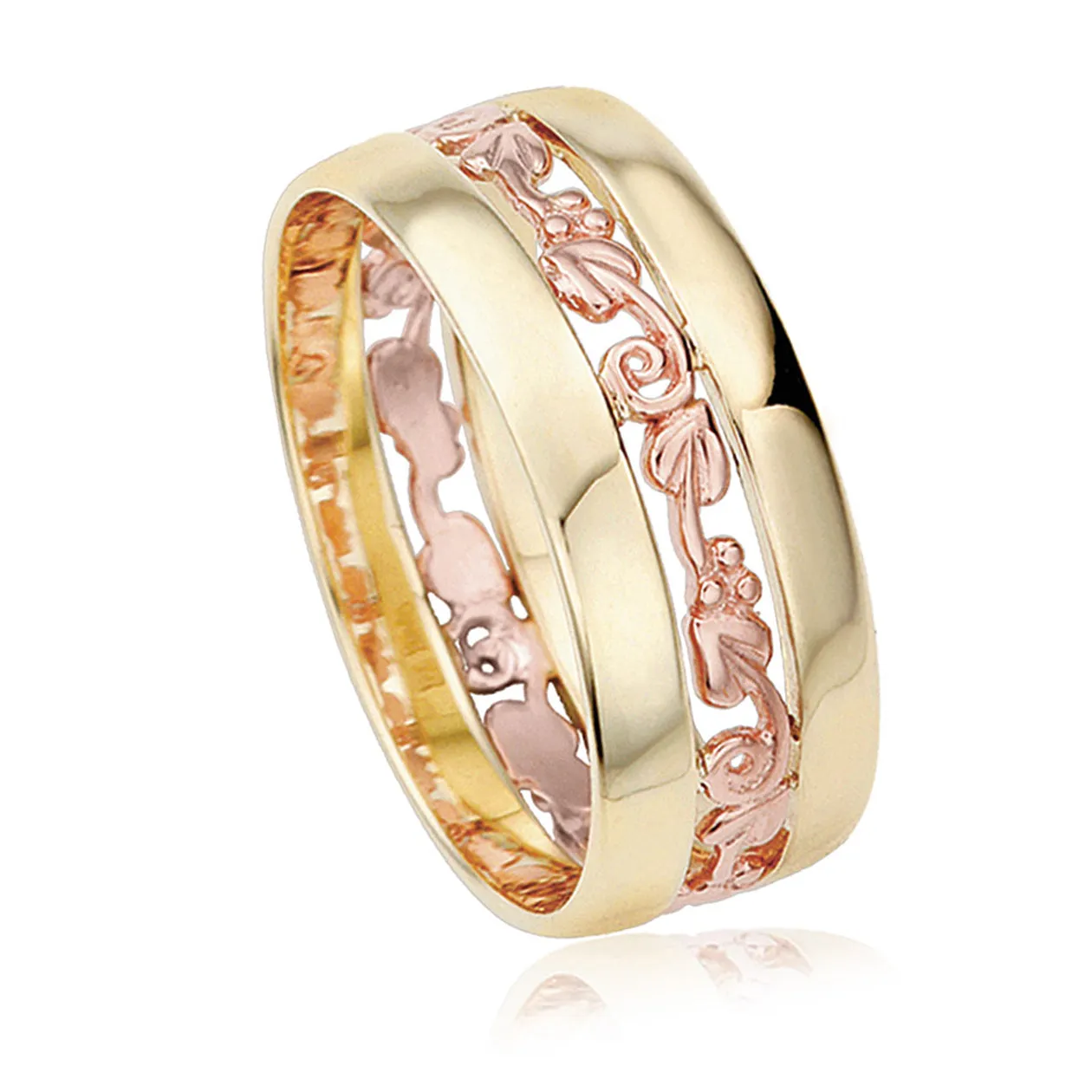 Clogau Jewellery Clogau Tree of Life Yellow Gold Wide Band Ring D