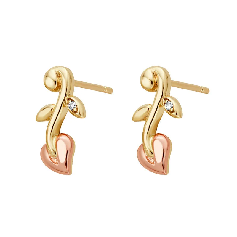 Clogau Jewellery Clogau Vine Of Life 9ct Gold Diamond Drop Earrings