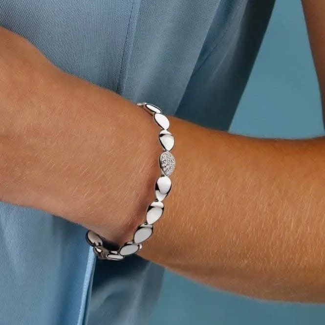 Coast Pebble Glisten Zirconia Hinged Bangle 70187CZ Kit Heath Jewelry And Accessories
