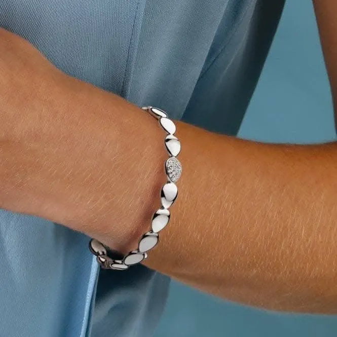 Coast Pebble Glisten Zirconia Hinged Bangle 70187CZ Kit Heath Jewelry And Accessories