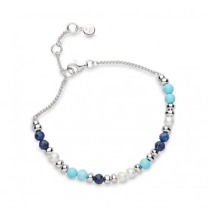 Coast Tumble Azure Gemstone Beaded Bracelet 70177LMGP Kit Heath Jewelry And Accessories