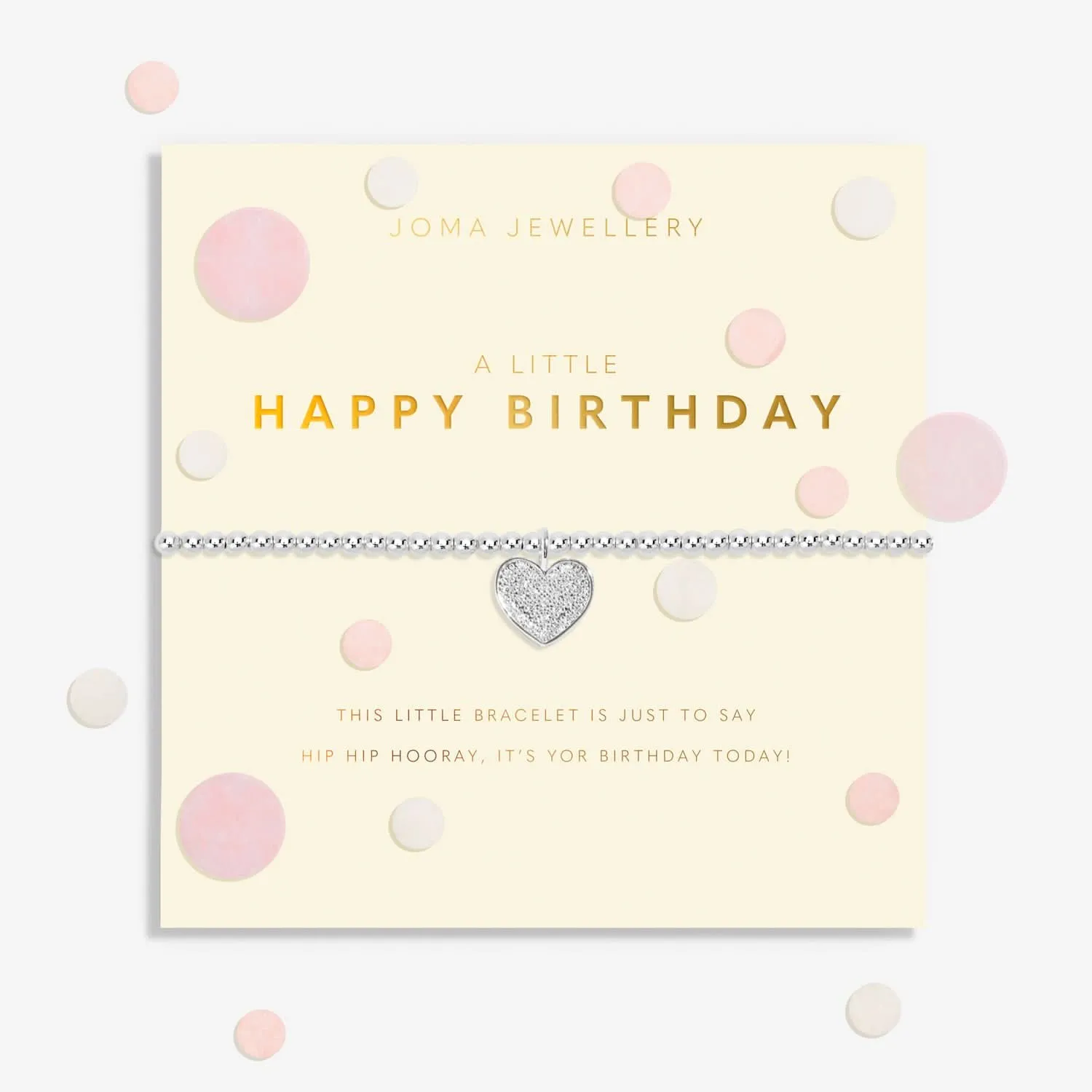Confetti A Little Happy Birthday Silver Plated Bracelet 8543 Joma Jewellery