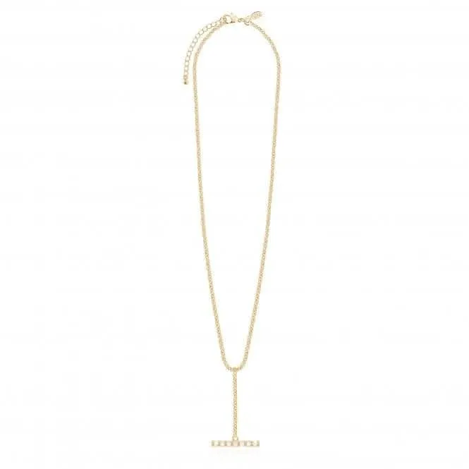 Demi Gold Pave Bar Drop 46cm   5cm Extender Necklace 4457 Joma Jewellery