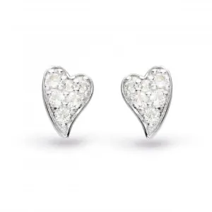 Desire Precious White Topaz Heart Stud Earrings 30505WT Kit Heath Jewelry And Accessories