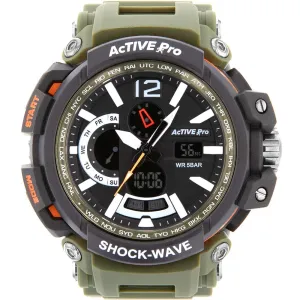 Digital Mens Watches Active Pro 1702 Digital Army Green Sports Watch