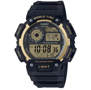 Digital Mens Watches Casio AE1400WH-9A World Time Digital Watch
