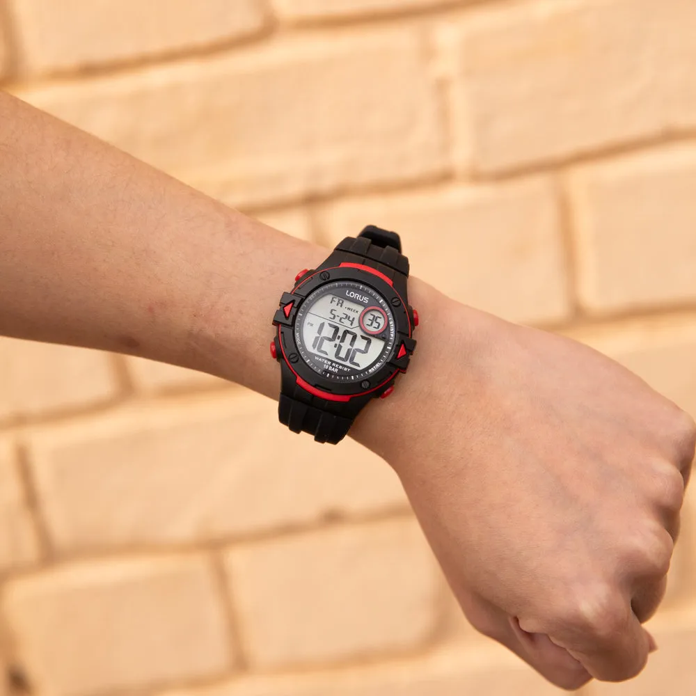 Digital Mens Watches Lorus R2323PX-9 Digital Multi-Timer