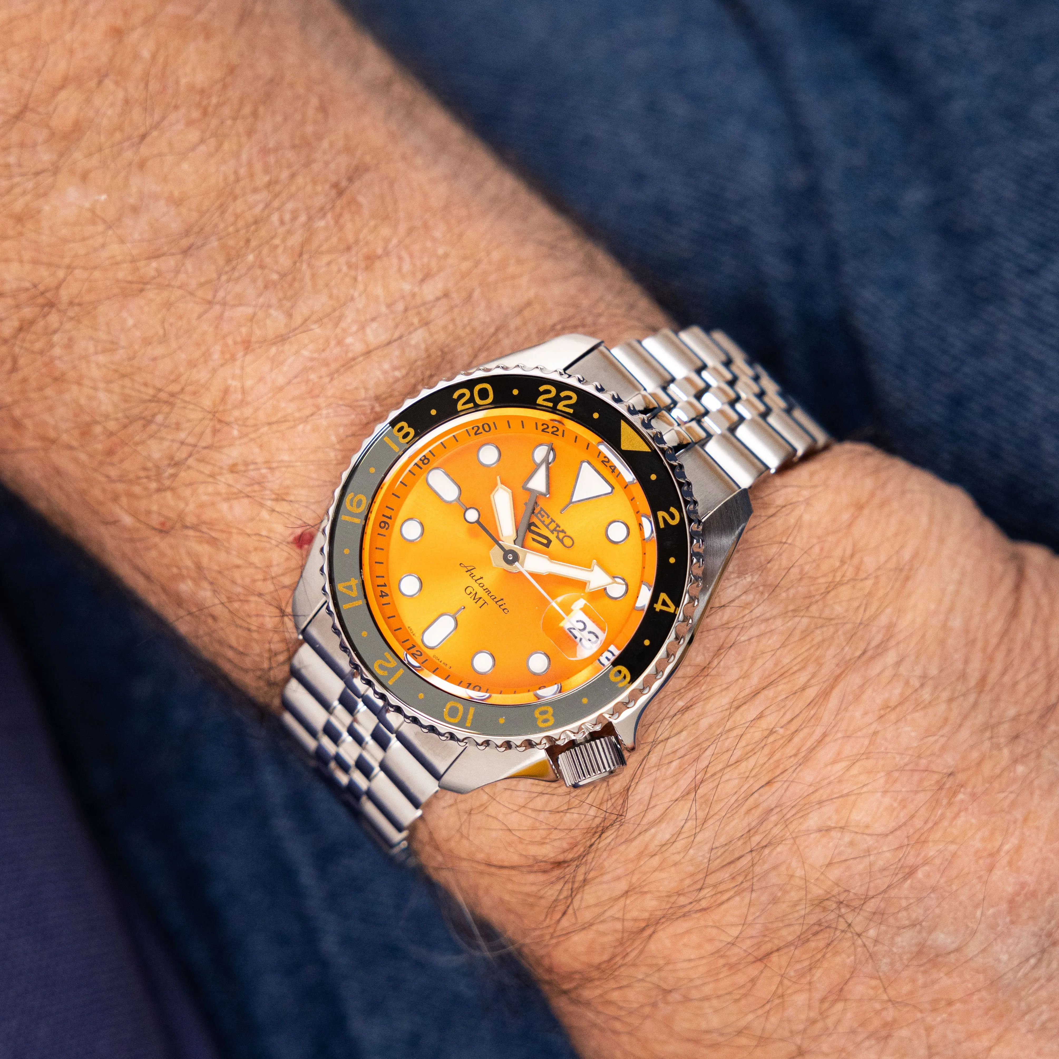Dress Mens Watches Seiko 5 SSK005K Automatic GMT