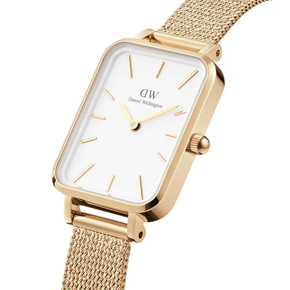 Dress Womens Watches Daniel Wellington DW00100556 Quadro Pressed Evergold