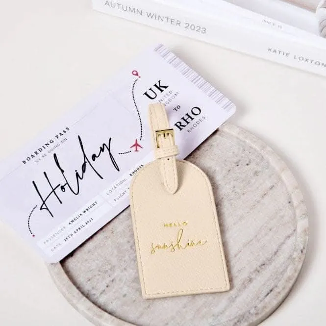 Eggshell Luggage Tag KLB3020 Katie Loxton Jewelry And Accessories