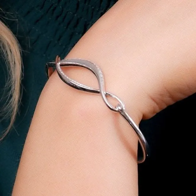 Entwine Twine Twist Cubic Zirconia Pave Hinged Bangle 70227CZ Kit Heath Jewelry And Accessories
