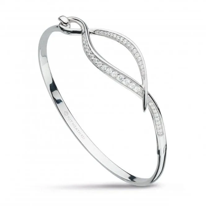 Entwine Twine Twist Cubic Zirconia Pave Hinged Bangle 70227CZ Kit Heath Jewelry And Accessories