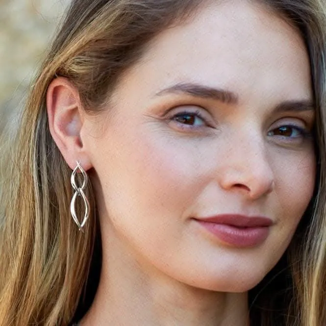 Entwine Twine Twist Duo Link Drop Earrings 60229RP Kit Heath Jewelry And Accessories