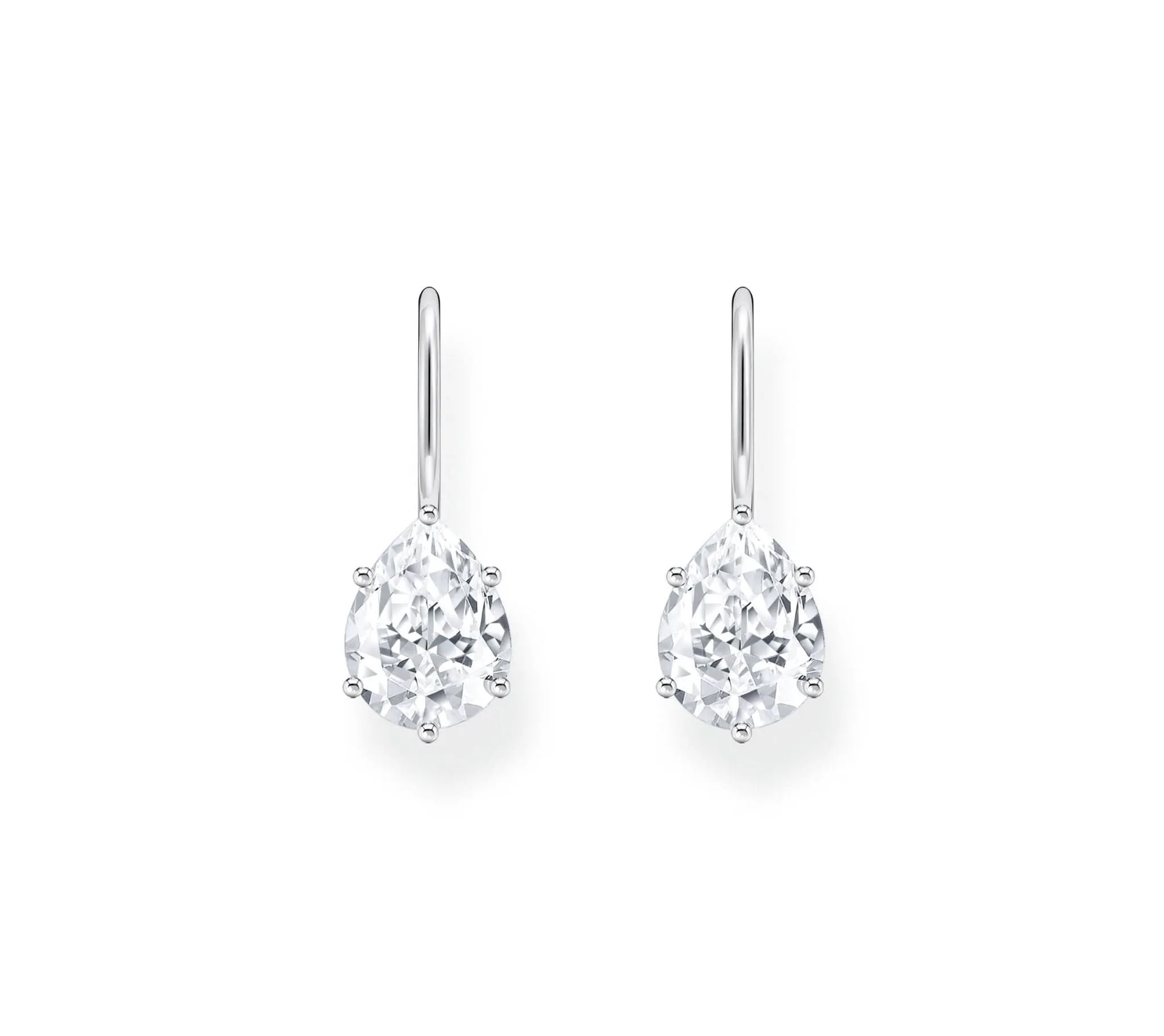 Essentials Sterling Silver Drop-Shaped White Zirconia Earrings H2290-051-14 Thomas Sabo Earrings