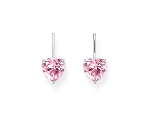 Essentials Sterling Silver Pink Heart-Shaped Zirconia Earrings H2288-051-9 Thomas Sabo Earrings