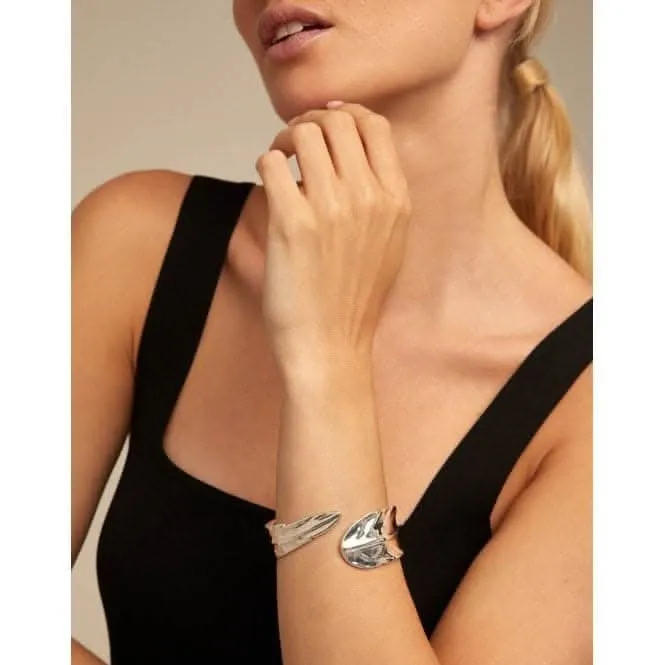 Feather Silver Metal Bracelet Unode50 Jewelry And Accessories