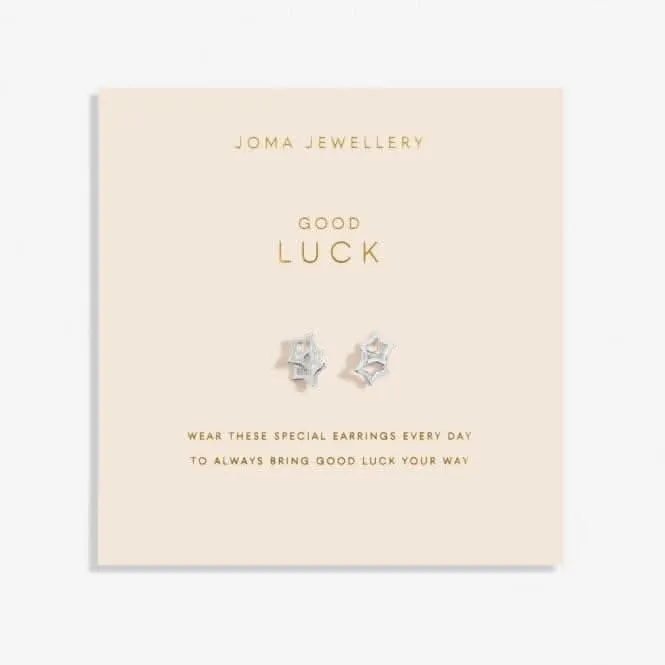 Forever Yours Good Luck Silver Plated Earrings 6766 Joma Jewellery
