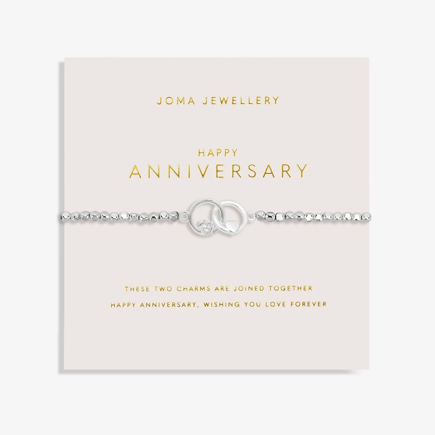 Forever Yours Happy Anniversary Silver Plated Bracelet 7478 Joma Jewellery