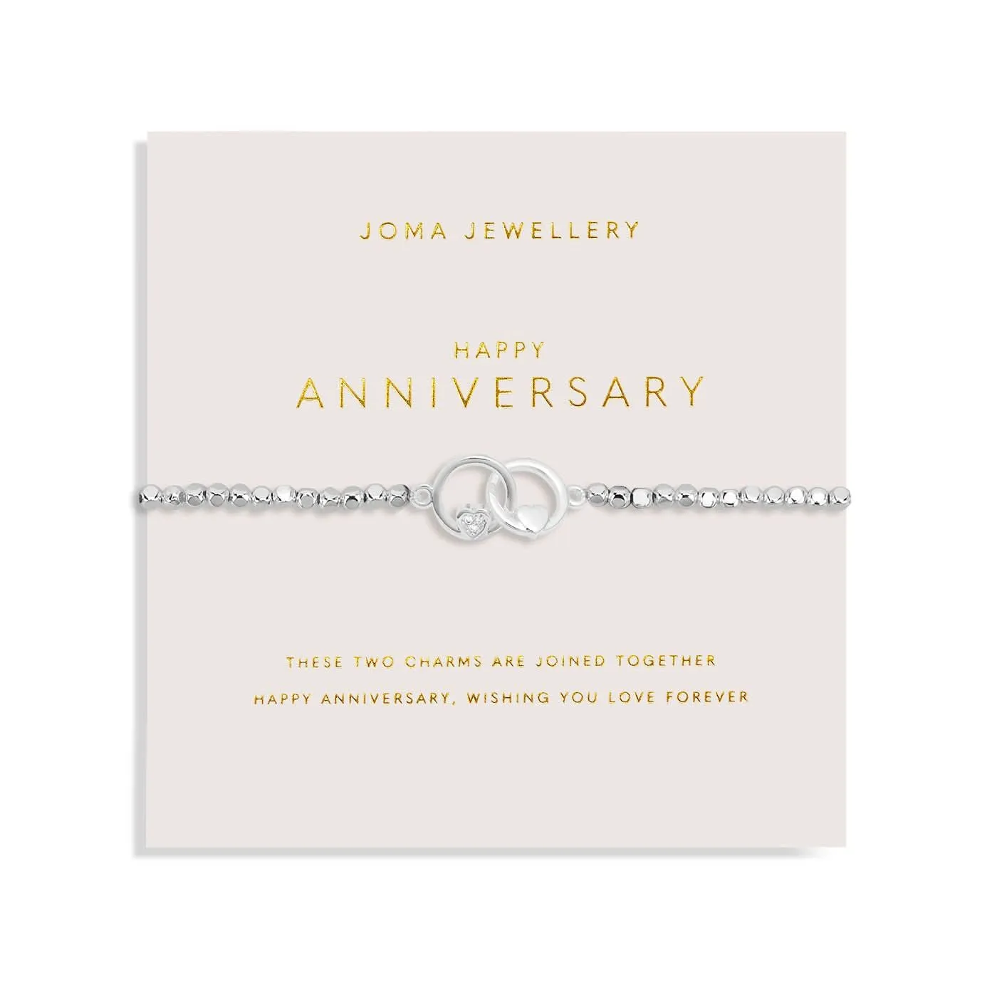 Forever Yours Happy Anniversary Silver Plated Bracelet 7478 Joma Jewellery