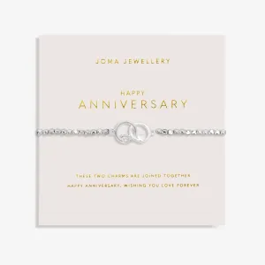 Forever Yours Happy Anniversary Silver Plated Bracelet 7478 Joma Jewellery