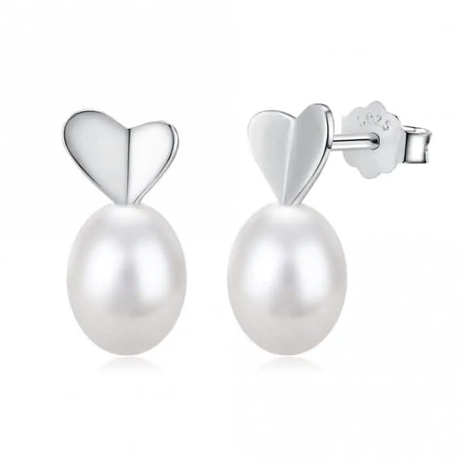 Fresh Water Pearl Heart Dropper Earrings ERLE032 Ania Haie Jewellery