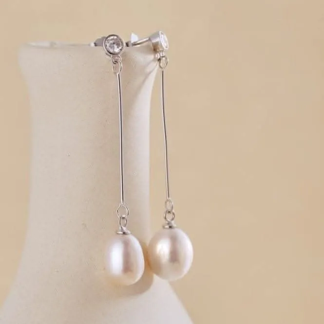 Fresh Water Pearl Long Dropper Earrings ERLE027 Ania Haie Jewellery