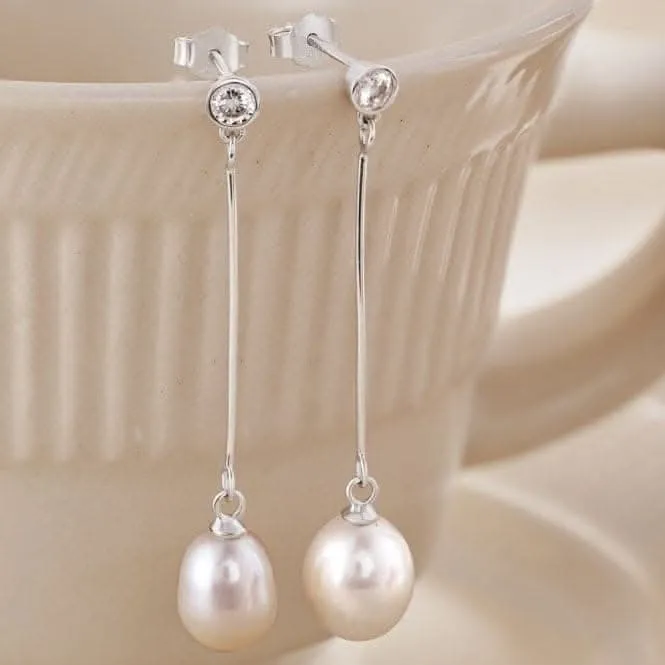 Fresh Water Pearl Long Dropper Earrings ERLE027 Ania Haie Jewellery