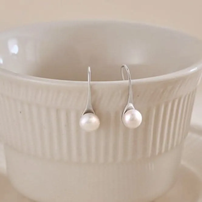 Fresh Water Pearl Rigid Dropper Earrings ERLE019 Ania Haie Jewellery