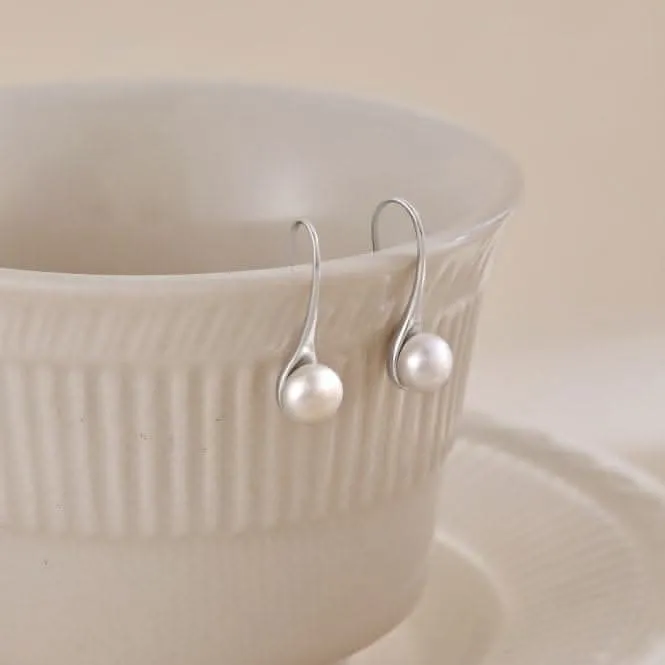 Fresh Water Pearl Rigid Dropper Earrings ERLE019 Ania Haie Jewellery