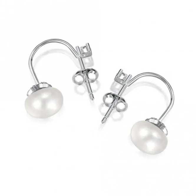 Fresh Water Pearl Round Star Dropper Earrings ERLE025 Ania Haie Jewellery