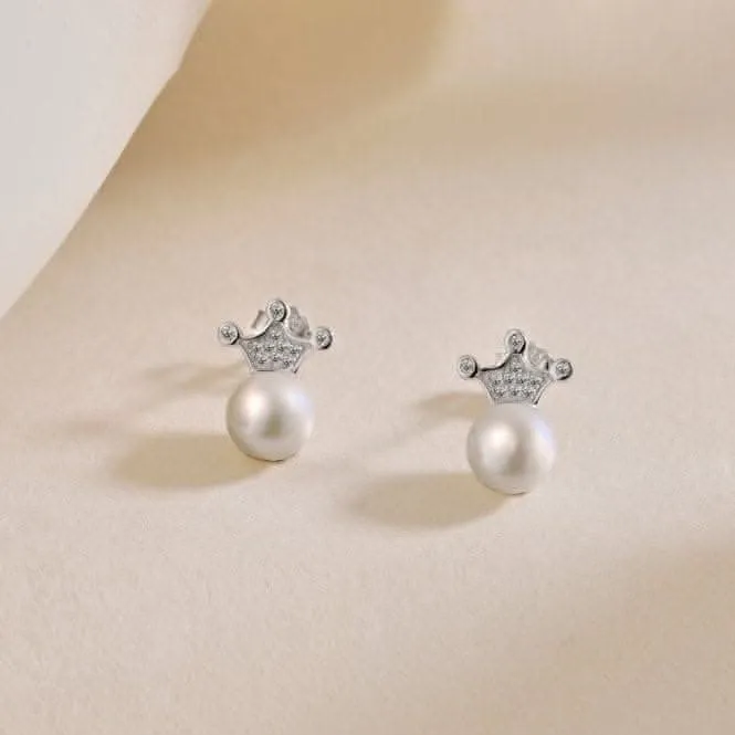 Fresh Water Pearl Sparkling Crown Earrings ERLE074 Ania Haie Jewellery