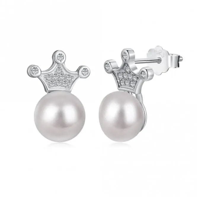 Fresh Water Pearl Sparkling Crown Earrings ERLE074 Ania Haie Jewellery