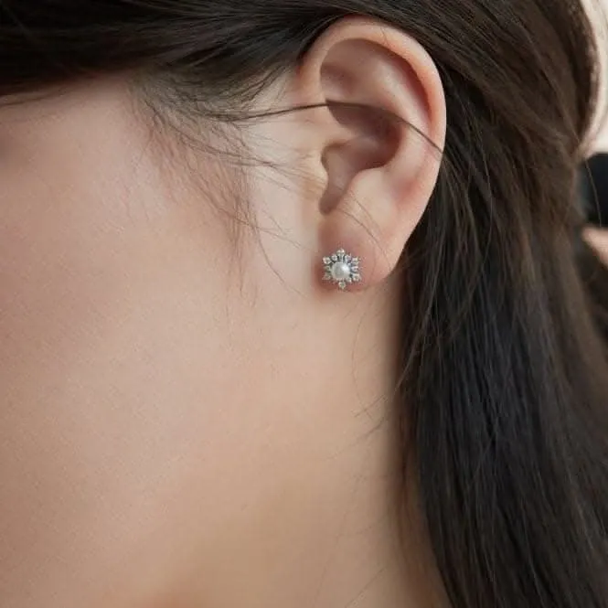 Fresh Water Pearl Sparkling Earrings ERLE030 Ania Haie Jewellery