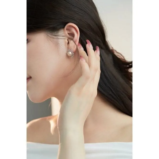 Fresh Water Pearl Sparkling Leaves Earrings ERLE023 Ania Haie Jewellery