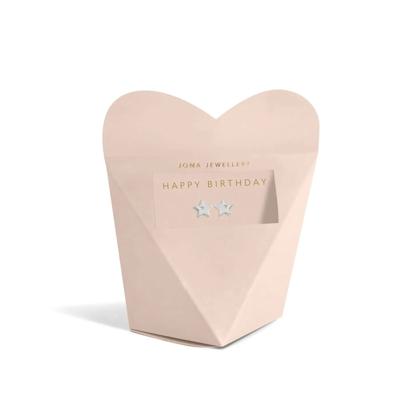From The Heart Gift Box Happy Birthday Silver Plated Earrings 7682 Joma Jewellery