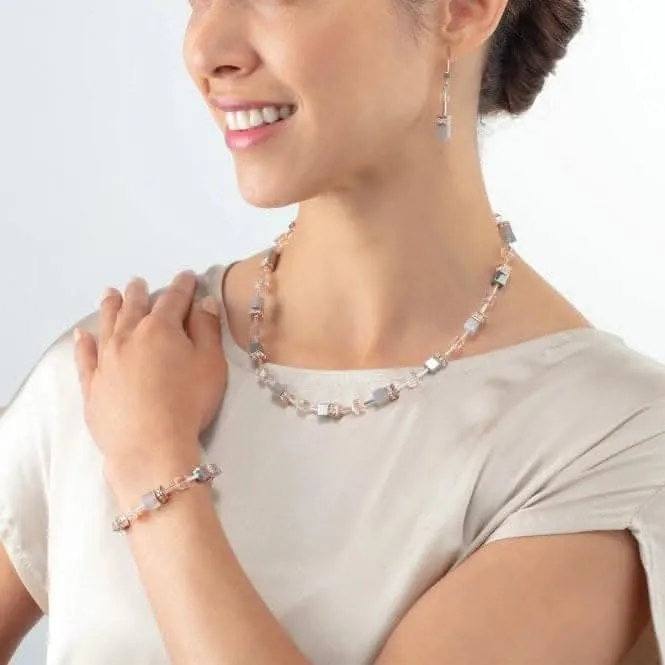 GeoCUBE® Iconic Precious Rose Gold-Peach Necklace 4017/10-0235 Coeur De Lion Jewellery