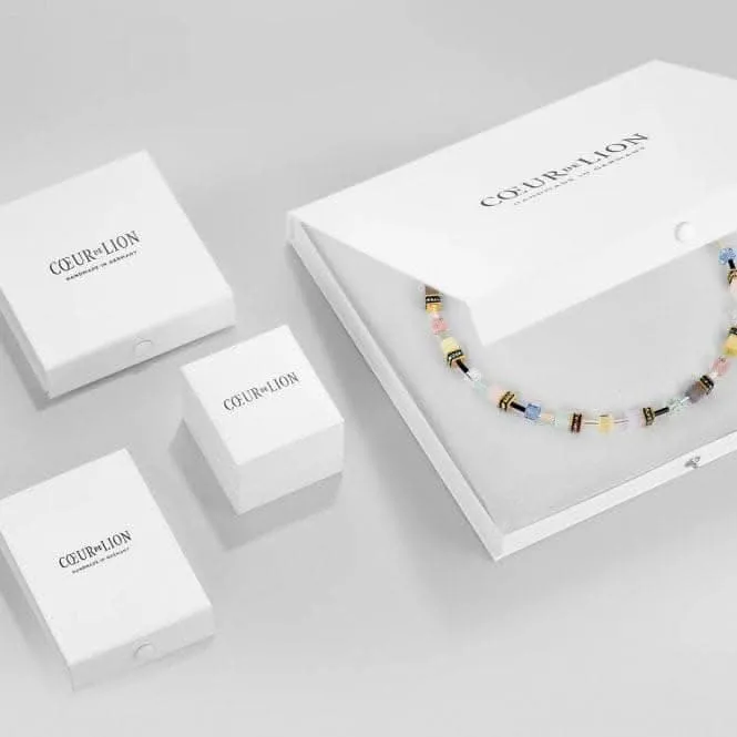 GeoCUBE® Multicolour Rainbow Necklace 2838/10-1520 Coeur De Lion Jewellery