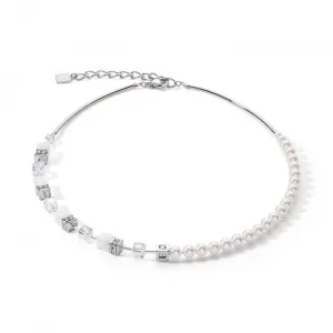 GeoCUBE® Precious Fusion Pearls White Necklace 5086/10-1400 Coeur De Lion Jewellery