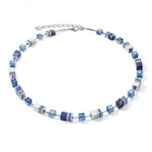 GeoCUBE® Sodalite & Haematite Blue Necklace 4017/10-0700 Coeur De Lion Jewellery