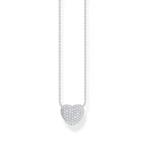 Glam & Soul Sterling Silver Love & Hearts White Pavé Necklace KE2277-051-14 Thomas Sabo Necklaces
