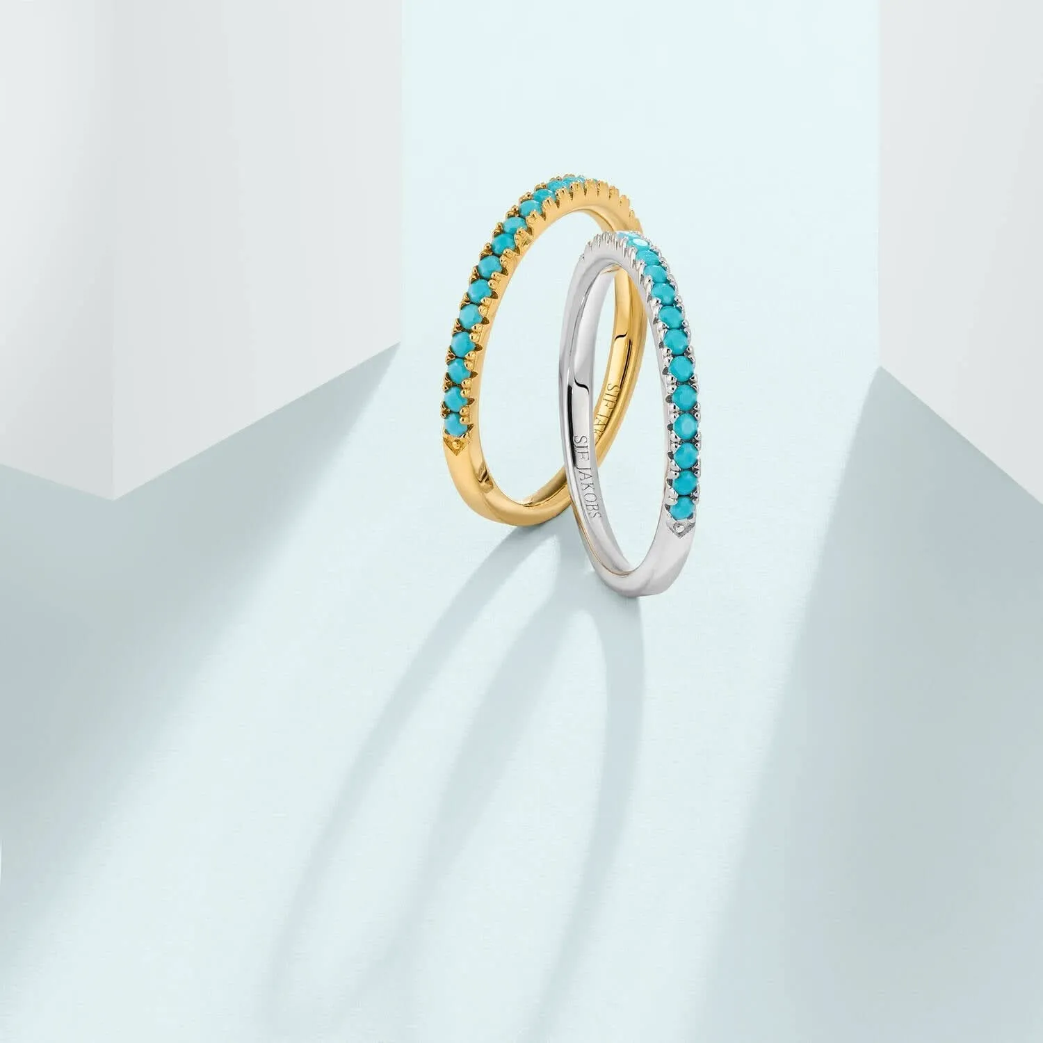 Gold Plated Ellera Ring SJ-R2869-TQ-YG Sif Jakobs Jewellery
