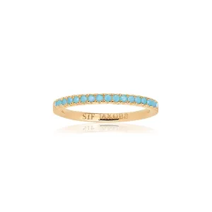 Gold Plated Ellera Ring SJ-R2869-TQ-YG Sif Jakobs Jewellery