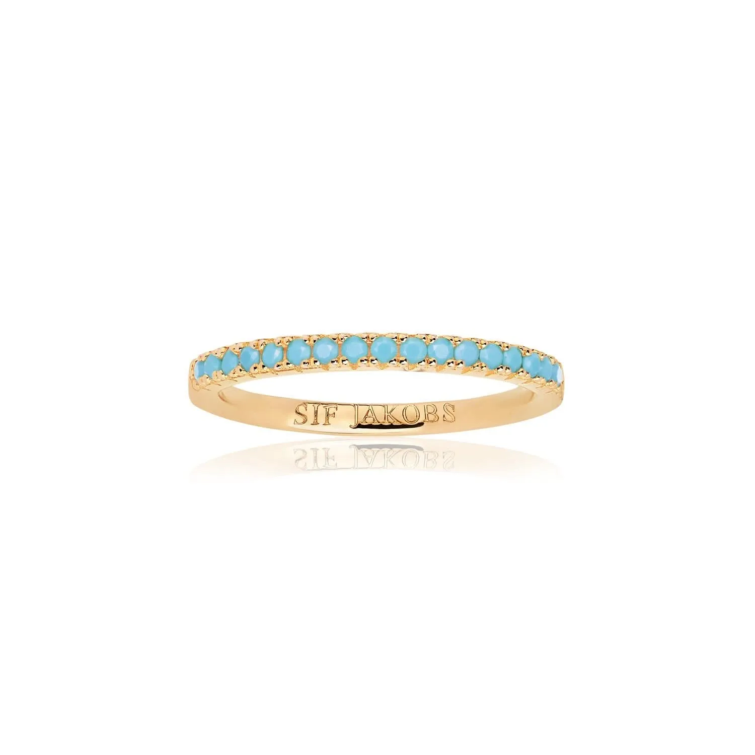 Gold Plated Ellera Ring SJ-R2869-TQ-YG Sif Jakobs Jewellery