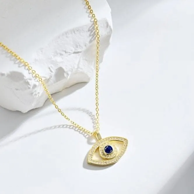Gold Plated Evil Eye Necklace ERLN013 Ania Haie Jewellery