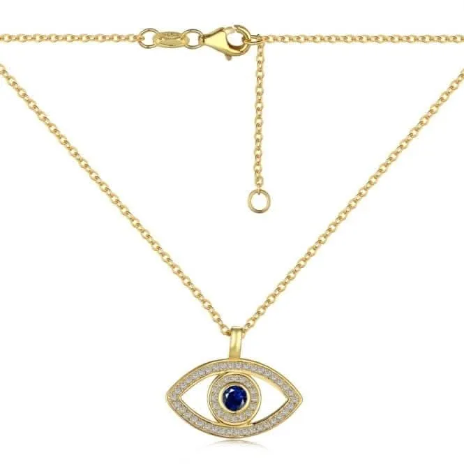 Gold Plated Evil Eye Necklace ERLN013 Ania Haie Jewellery
