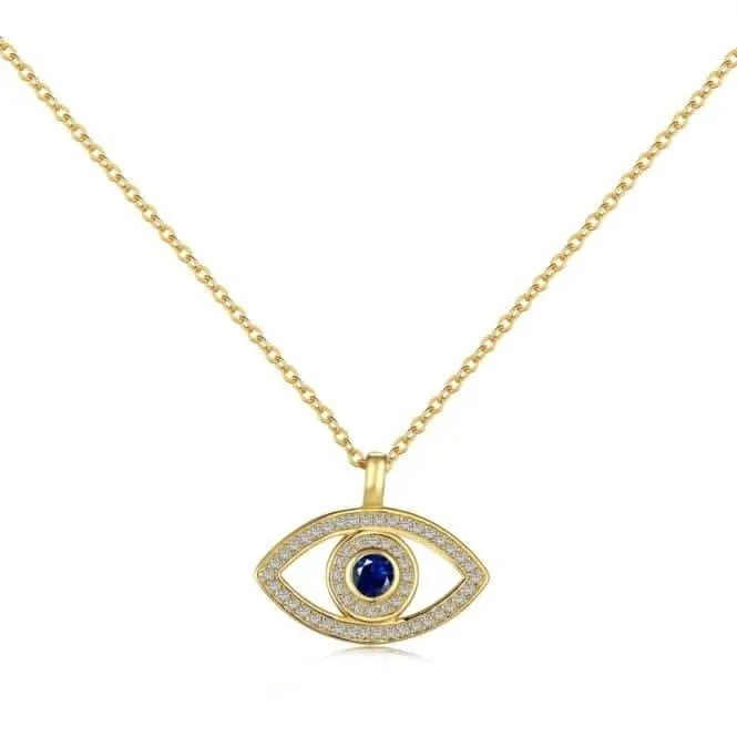 Gold Plated Evil Eye Necklace ERLN013 Ania Haie Jewellery