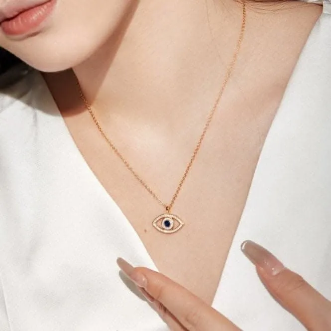 Gold Plated Evil Eye Necklace ERLN013 Ania Haie Jewellery