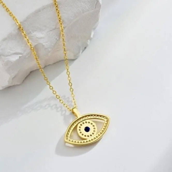 Gold Plated Evil Eye Necklace ERLN013 Ania Haie Jewellery