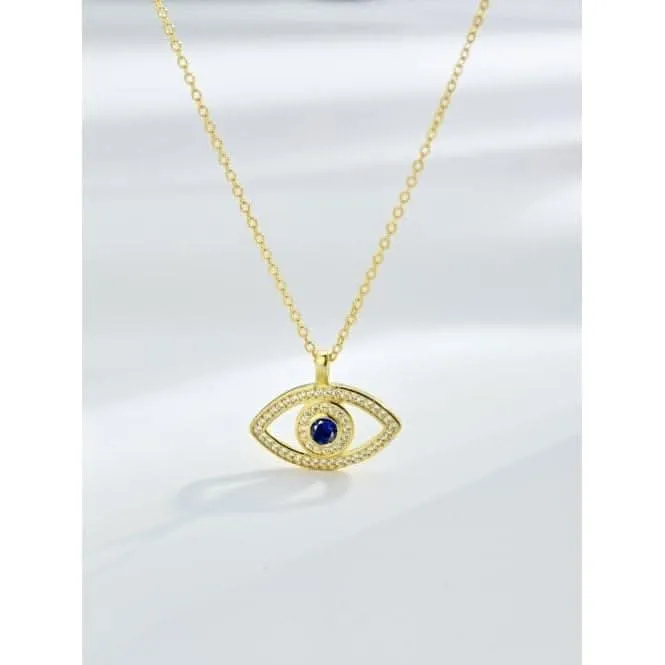 Gold Plated Evil Eye Necklace ERLN013 Ania Haie Jewellery